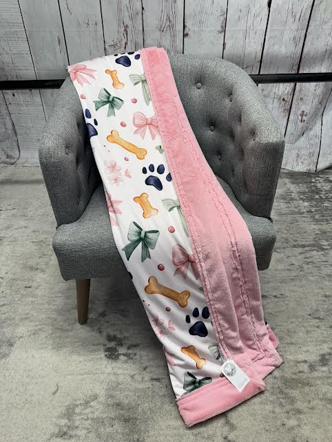 Spring Fling Girly Dogs Adult Minky