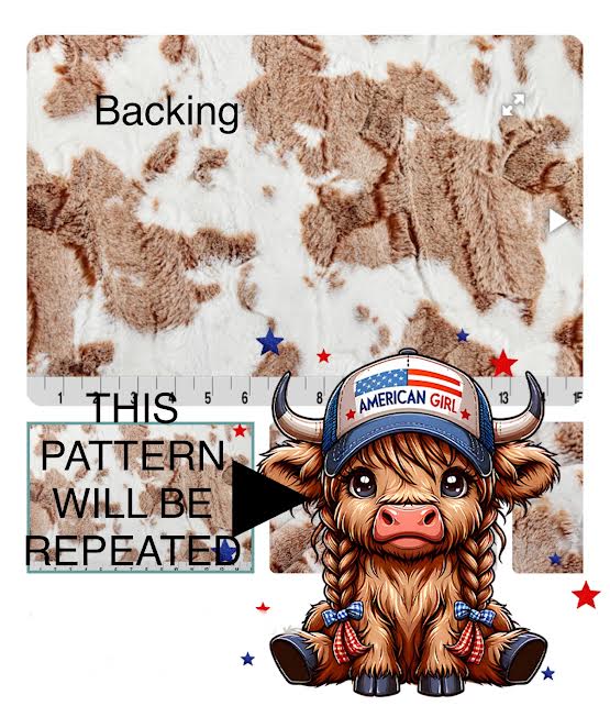 American Girl Highland Cow Custom - TAT 2-3 weeks