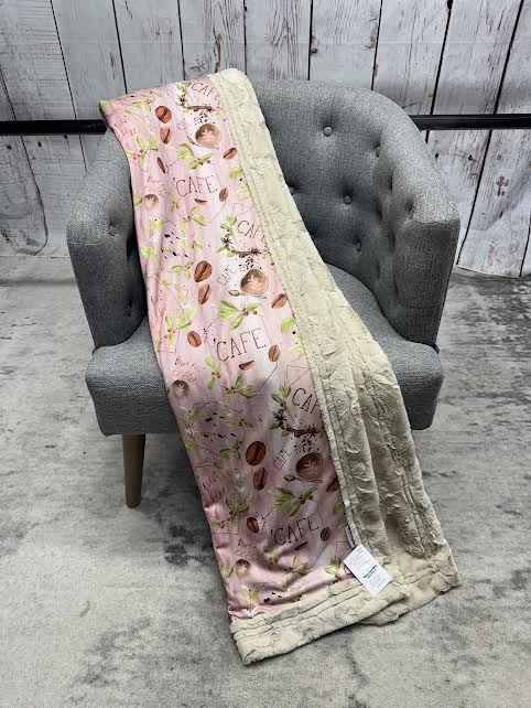 Spring Fling Cafe Adult Minky